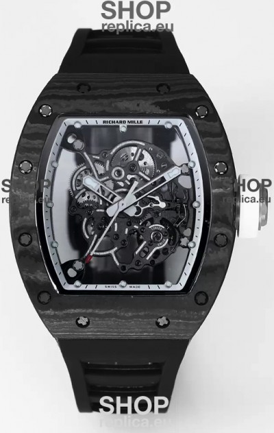 Richard Mille RM055 Black Carbon Casing 1:1 Superclone Genuine Tourbillon Watch 