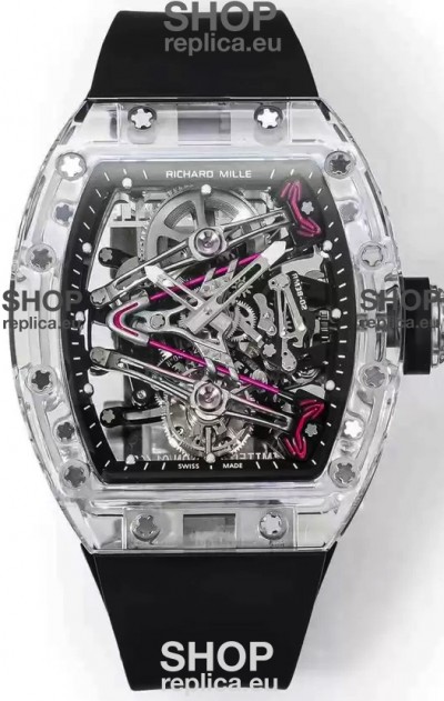 Richard Mille RM38-02 Sapphires Bubba Watson Black Rubber Tourbillon Movement 1:1 Mirror Replica