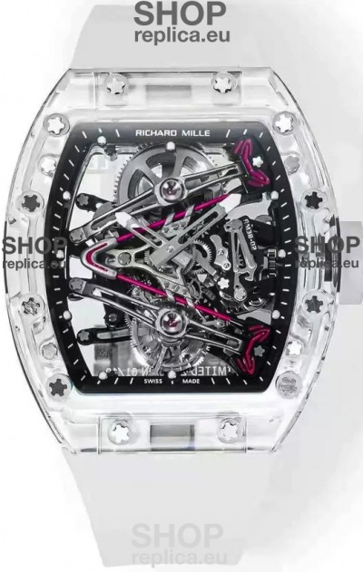Richard Mille RM38-02 Sapphires Bubba Watson Translucent Rubber Tourbillon Movement 1:1 Mirror Replica