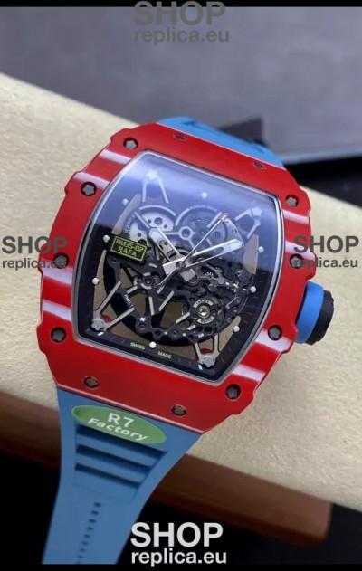 Richard Mille RM35-02 Rafael Nadal Carbon Blue Strap with Genuine Tourbillon Super Clone Watch