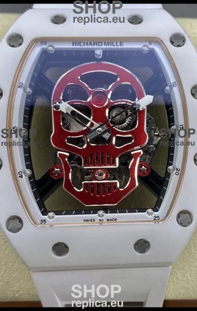 Richard Mille RM052-01 Skull Genuine Tourbillon Edition Watch in Ceramic Casing