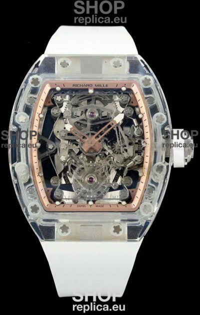 Richard Mille Super Clone 56-01 Transparent Sapphires Casing with Genuine Tourbillon Watch