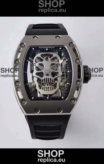 Richard Mille RM052 Skull Genuine Tourbillon Edition Watch in Titanium Casing 