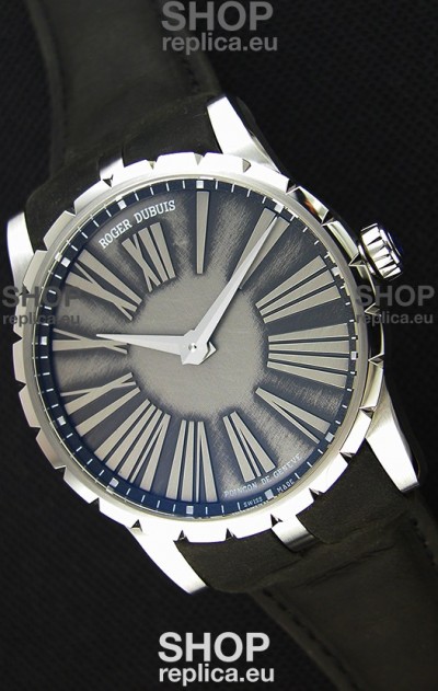 Roger Dubuis Excalibur Steel Case Grey Dial Swiss Replica Watch