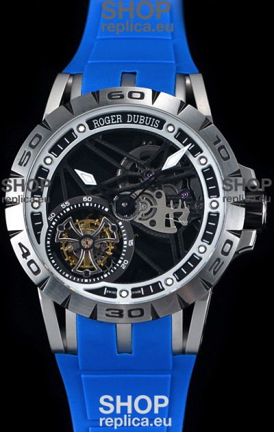 Roger Dubuis Excalibur Spider Flying Tourbillon Skeleton Titanium Casing 1:1 Mirror Swiss Watch