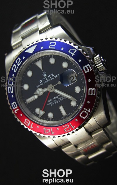 Rolex GMT Masters II 116719BLRO Pepsi Bezel Cal.3186 Movement Swiss Replica - Ultimate 904L Steel Watch