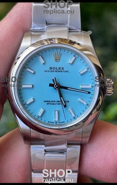 Rolex Oyster Perpetual REF#277200 31MM Swiss Movement Swiss Replica Blue Dial 904L Steel 1:1 Mirror Replica Watch