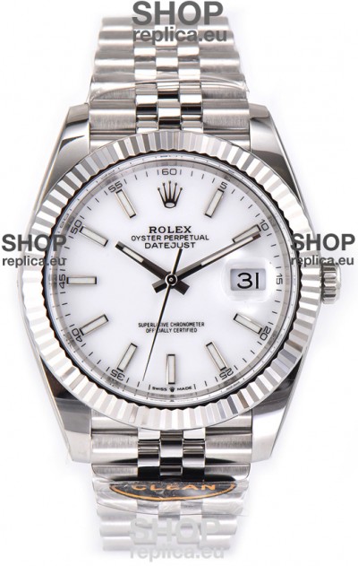 Rolex Datejust 126334 41MM ETA3235 72 Hours Power White Dial Jubilee 1:1 Mirror Replica