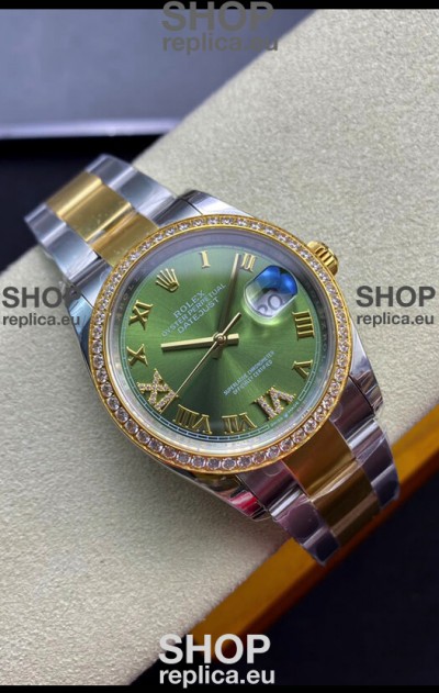 Rolex Datejust 126283RBR-0012 36MM Swiss 1:1 Mirror Replica in 904L Green Dial