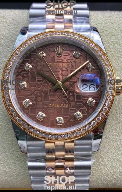 Rolex Datejust 126281 36MM Swiss Replica in 904L Steel in Brown Dial 1:1 Mirror Replica