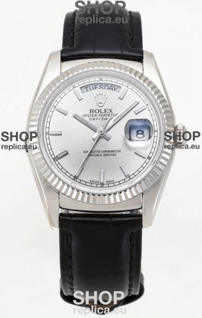 Rolex Day Date 904L Steel Casing Watch in Steel Dial 36MM - 1:1 Mirror Quality