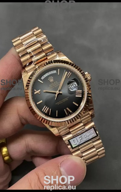 Rolex Day Date Presidential 18K Rose Gold Watch 40MM - Brown Dial 1:1 Mirror Quality