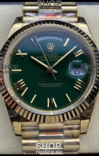 Rolex Day Date Presidential 18K Rose Gold Watch 40MM - Olive Green Dial 1:1 Mirror Quality