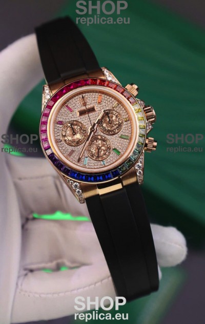 Rolex Daytona Super Clone 116595RBOW Rose Gold 1:1 Mirror Cal.4131 Movement Repllica Watch 