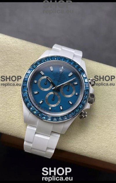 Rolex Daytona AET Remould Dark Blue Dial Full Ceramic Strap Watch in Cal.4130 Movement