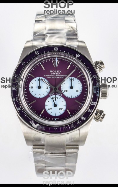 Rolex Daytona Super Clone Artisans De Geneve Edition Maroon Dial Swiss Replica Watch