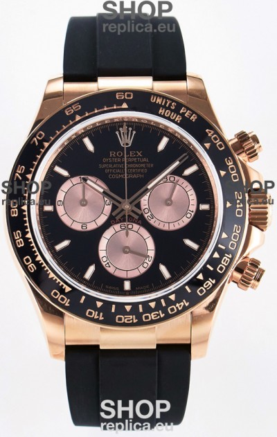 Rolex Cosmograph Daytona M126515 Rose Gold Black Dial Original Cal.4131 Movement Watch 