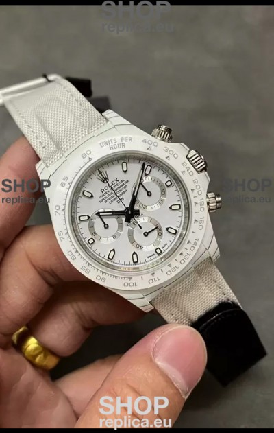 Rolex Cosmograph Daytona DiW Edition White Carbon Fiber Watch - Cal.4130 Movement 