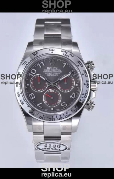 Rolex Cosmograph Daytona M116519 Original Cal.4130 Movement - 904L Steel Watch Grey Dial
