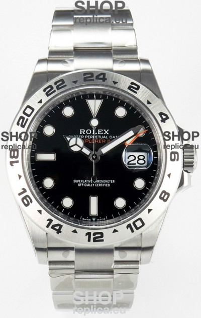 Rolex Explorer II Super Clone M216570-002 1:1 Mirror Replica Watch - Black Dial CAL. 3285 Movement