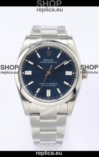 Rolex Oyster Perpetual REF#126000 36MM Swiss Movement Swiss Replica Blue Dial 904L Steel 1:1 Mirror Replica Watch