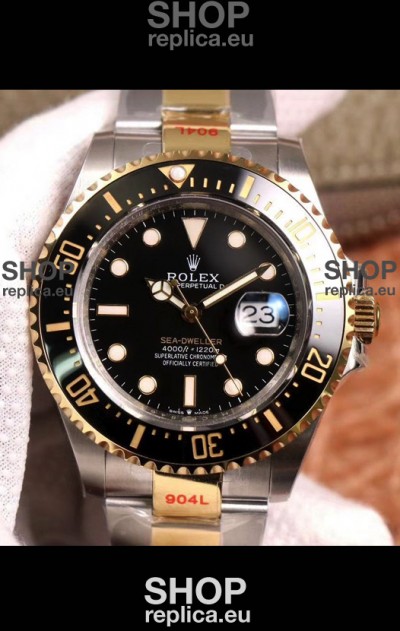Rolex Sea-Dweller 126603 Swiss Replica Watch 1:1 Mirror Replica in Two Tone Casing 904L Steel 