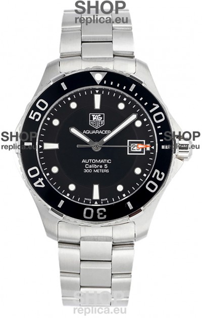 Tag Heuer Aquaracer Calibre 5 1:1 Mirror Replica Watch Black Dial 904L Steel 41MM