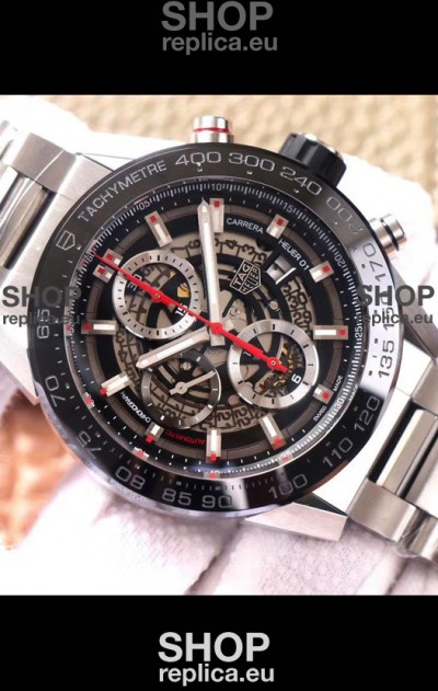 Tag Heuer Carrera Heuer 01 Swiss Replica Watch in Steel Casing/Strap