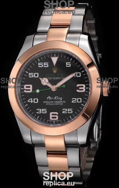 Rolex Air King 116900 904L Steel Rose Gold Told Tone - Ultimate Edition 2022 Swiss Replica Watch