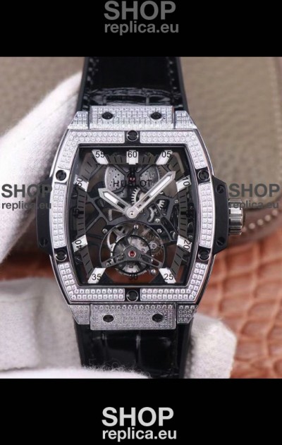 Hublot Masterpiece MP Edition Genuine Tourbillon Swiss Replica Watch in Steel Casing