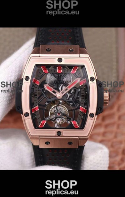 Hublot Masterpiece MP Edition Genuine Tourbillon Swiss Replica Watch In Rose Gold Casing