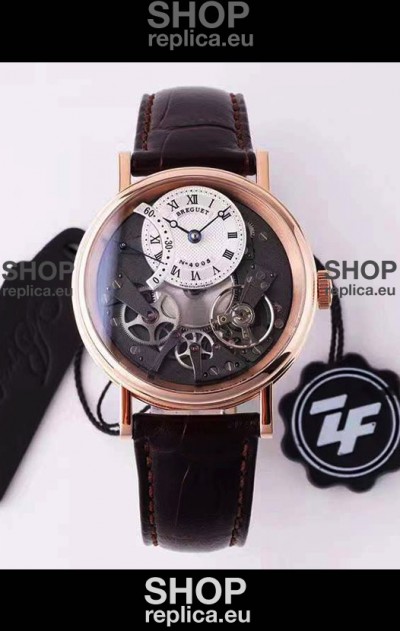Breguet Tradition 7057BR/R9/9W6 Pink Gold Dual Tourbillon Swiss Replica Watch