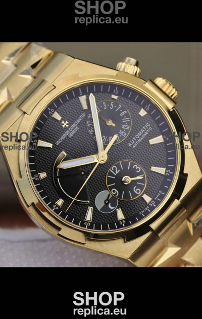 Vacheron Constantin Overseas Power Reserve Swiss Replica Watch in Yellow Gold Casing