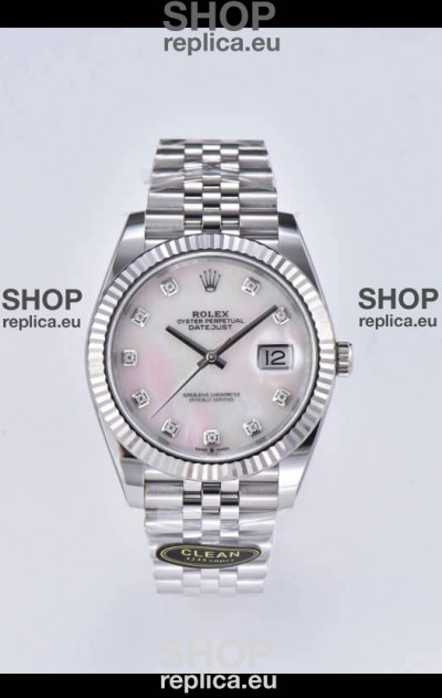 Rolex Datejust 126334 41MM ETA 3235 Swiss 1:1 Mirror Replica Watch in 904L Steel - Pearl Dial