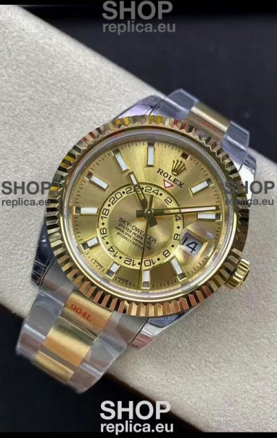 Rolex Sky-Dweller Oystersteel and Yellow Gold Oyster 42MM 1:1 Mirror Replica Watch 