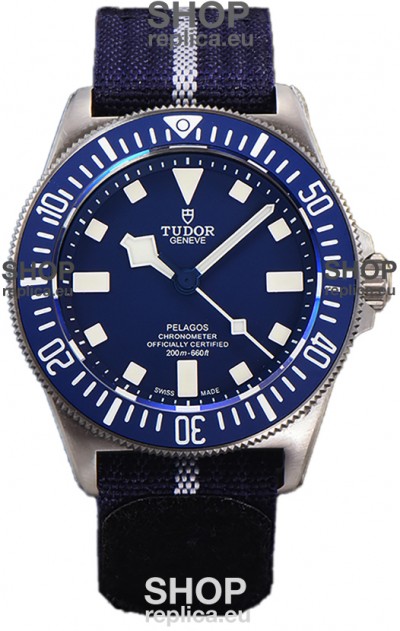 Tudor Pelagos FXD Titanium Casing 1:1 Mirror Replica Blue Dial in Blue Nato Strap