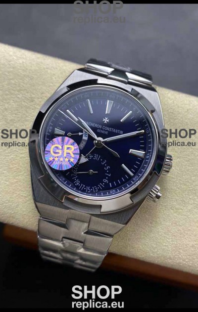 Vacheron Constantin Overseas Dual Time Stainless Steel 1:1 Mirror Swiss Replica Blue Dial