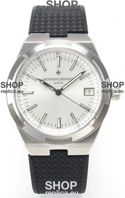 Vacheron Constantin Super Clone Overseas Edition Steel Casing and Dial in Rubber Strap