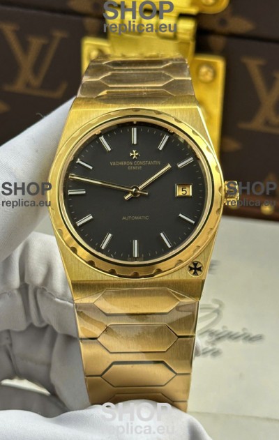 Vacheron Constantin Historiques 222 Super Clone 37MM Yellow Gold Watch in Grey Dial 