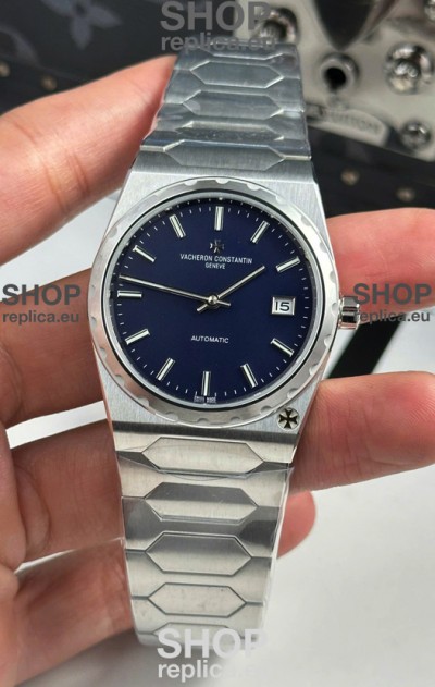 Vacheron Constantin Historiques 222 Super Clone 37MM Steel Casing Watch in Blue Dial 