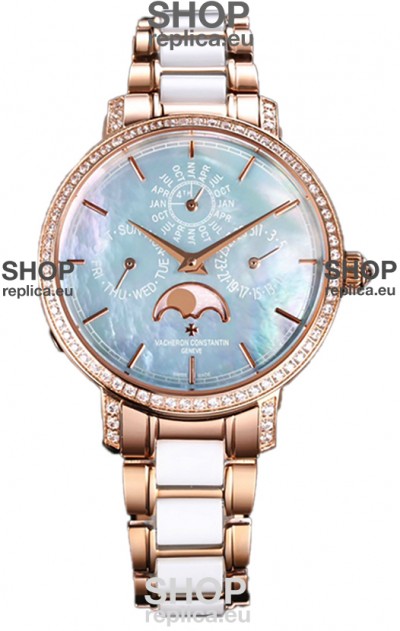 Vacheron Constantin Traditionelle Perpetual Calendar Ultra-Thin Rose Gold Swiss Replica 