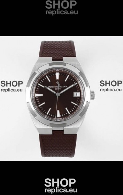 Vacheron Constantin Overseas 1:1 Mirror Swiss Replica Watch in Brown Dial - Rubber Strap