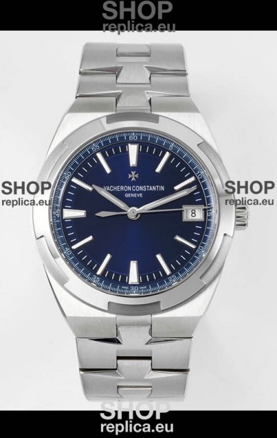 Vacheron Constantin Overseas 1:1 Mirror Swiss Replica Watch in Steel Blue Dial 