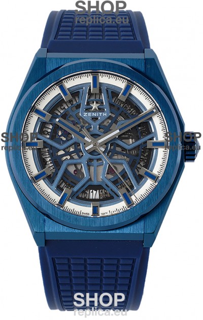 Zenith Defy Classic Skeleton 41MM Blue Ceramic Men's Swiss Replica Watch