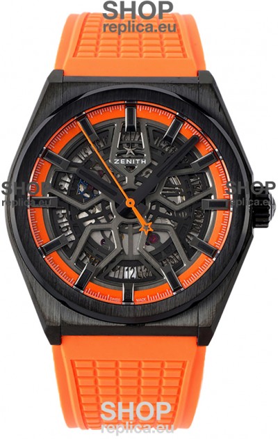 Zenith Defy Classic Skeleton 41MM Black Ceramic Men's Swiss Replica Watch