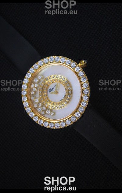 Chopard Happy Dreams 36MM Black Strap in White Dial