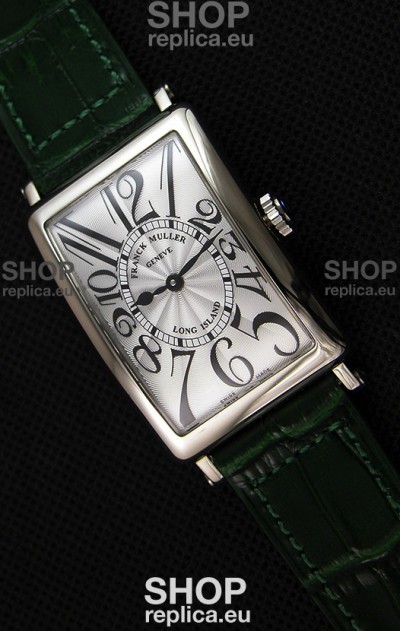 Franck Muller Long Island Ladies Replica Watch in Swiss Quartz Movement Green Strap 