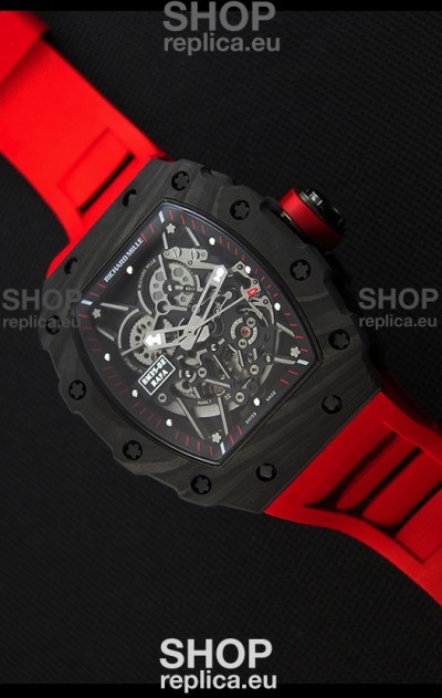 Richard Mille RM35-2 Rafael Nadal Forged Carbon Case with Red Strap