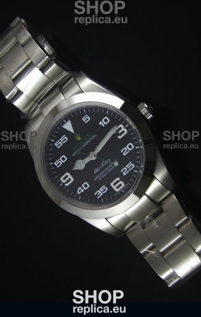 Rolex Oyster Perpetual 116900 AIR KING Swss Replica Watch in Black Dial 