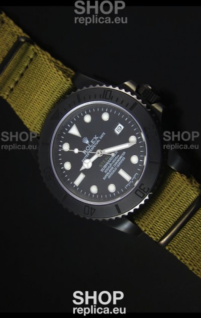Rolex Submariner Stealth MK IV PVD Swiss Replica Watch White Hour Markers